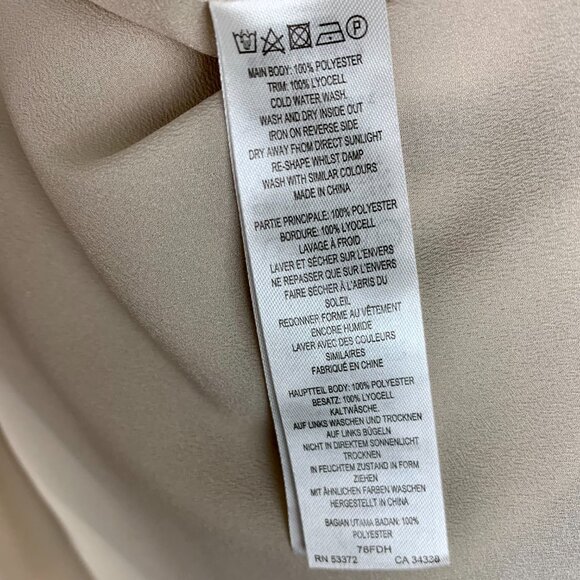 Beige Peasant Top with Poet Sleeves - Picture 8 of 9